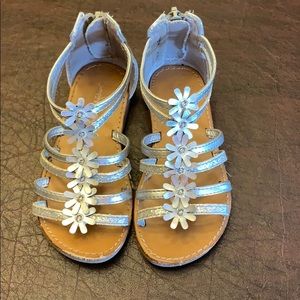 Jumping Beans Silver Gladiator Sandals